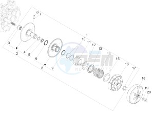 Medley 150 4T ie ABS (APAC) drawing Driven pulley