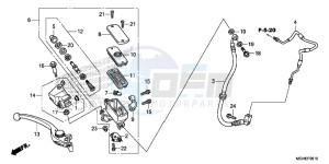 VFR1200XE CrossTourer - VFR1200X 2ED - (2ED) drawing FR. BRAKE MASTER CYLINDER