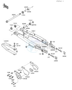 KX 250 G [KX250] (G1-G3) [KX250] drawing SWINGARM