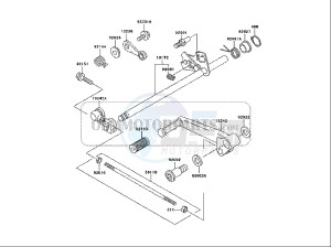 ZZR 600 (EU) drawing GEAR CHANGE MECHANISM