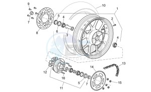 Pegaso Strada-Trail 650 ie drawing Rear wheel I