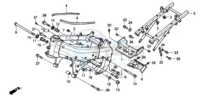 RVF750R drawing FRAME BODY