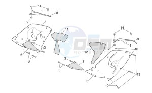 RSV 2 1000 drawing Central body - Upper fairings