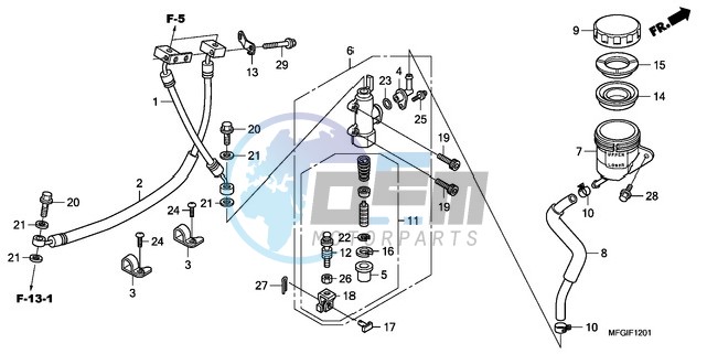 REAR BRAKE MASTER CYLINDER (CB600FA/FA3)