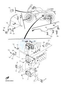 XJ6S ABS 600 DIVERSION (S-TYPE, ABS) (36D5) drawing ELECTRICAL 3