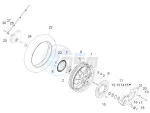 Medley 150 4T ie ABS (EMEA) drawing Rear wheel