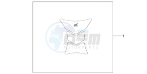 CBR1000RA9 U / ABS MME SPC drawing TANK PAD