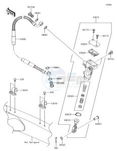 KLX450R KLX450AJF EU drawing Rear Master Cylinder