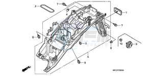 CB600FA39 France - (F / ABS CMF ST 25K) drawing REAR FENDER