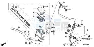 VT750CA9 Europe Direct - (ED / MME) drawing FRONT BRAKE MASTER CYLINDER