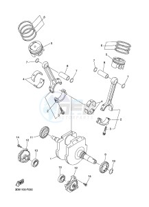 XVS1300A MIDNIGHT STAR (1CS4) drawing CRANKSHAFT & PISTON