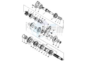 TDM 850 drawing TRANSMISSION