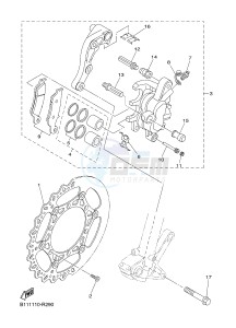 YZ125 (1SRT) drawing FRONT BRAKE CALIPER