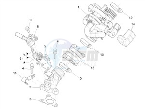 ZIP 50 4T 25 KMH NOABS E4 25kmh (EMEA) drawing Throttle body - Injector - Induction joint