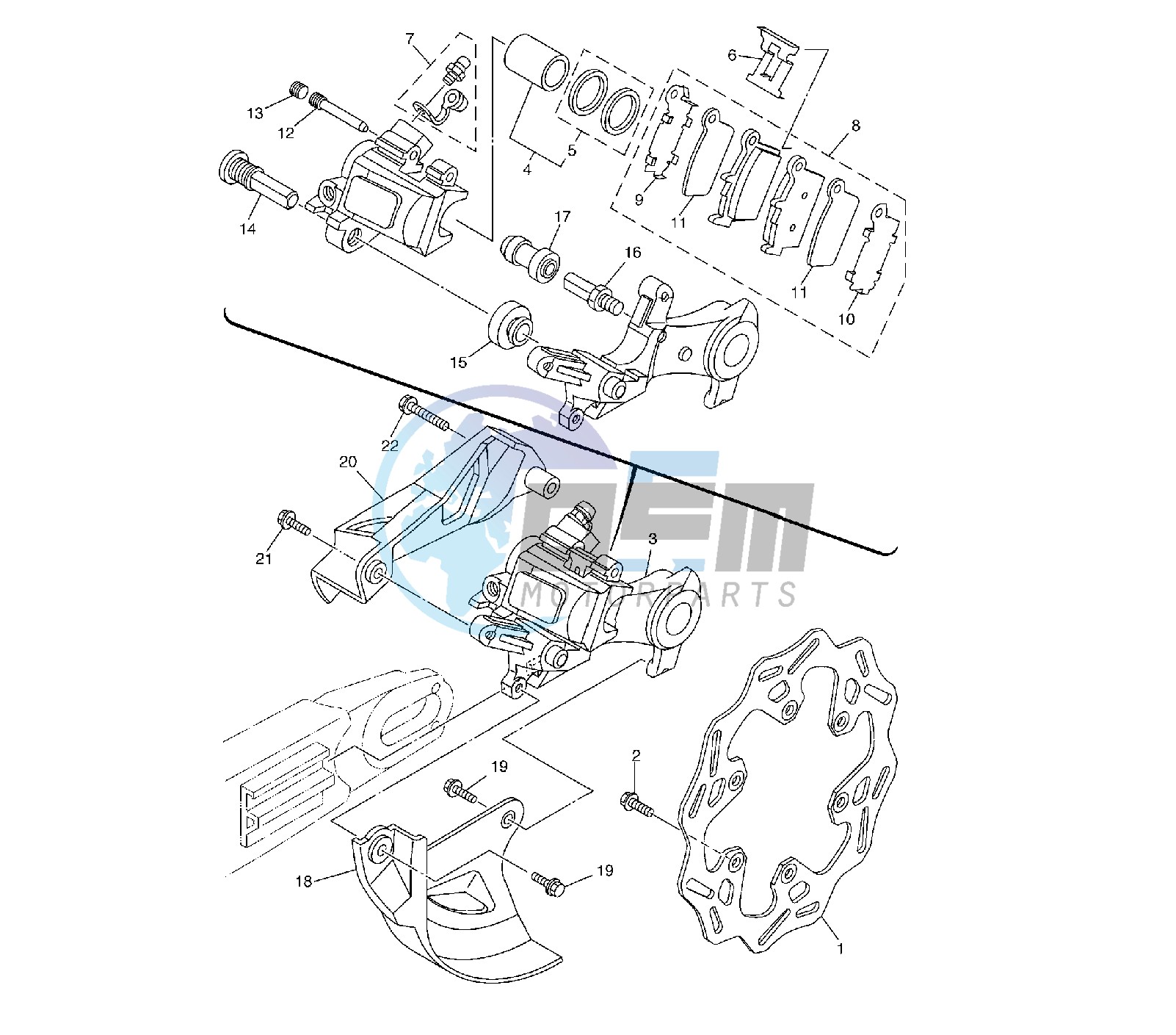 REAR BRAKE CALIPER