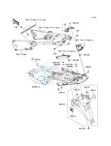 ZX 1400 A [NINJA ZX-14] (A6F-A7FA) A7FA drawing REAR FENDER-- S- -