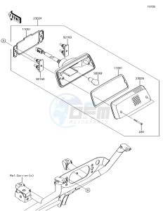 BRUTE FORCE 750 4x4i EPS KVF750GFF EU drawing Taillight(s)