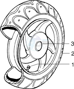 Zip 50 RST drawing Rear Wheel