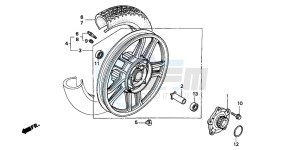 CBX750P2 drawing REAR WHEEL