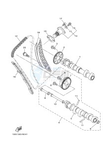 MT07A MT-07 ABS 700 (1XB5 1XB7) drawing CAMSHAFT & CHAIN