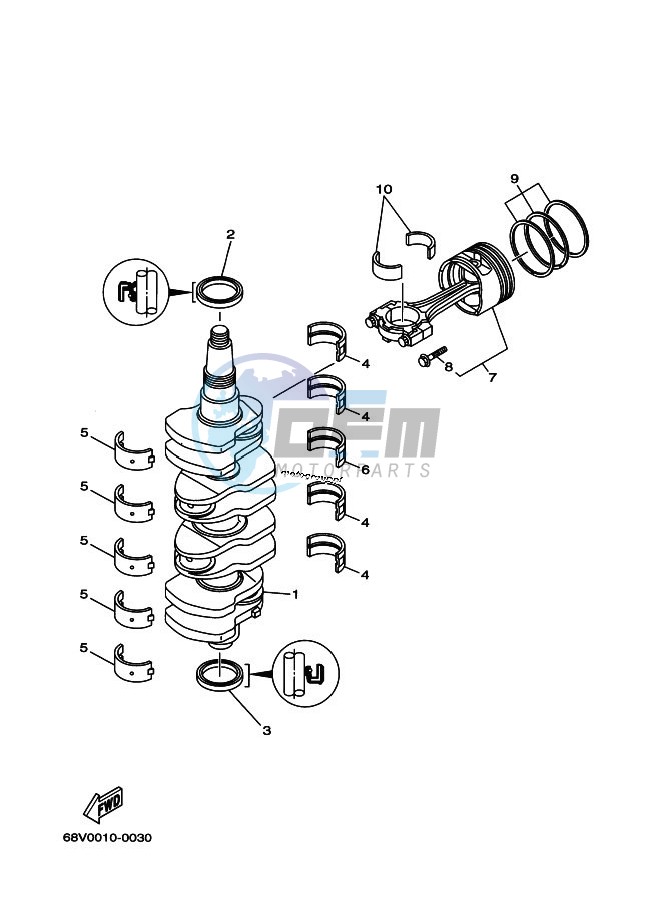 CRANKSHAFT--PISTON