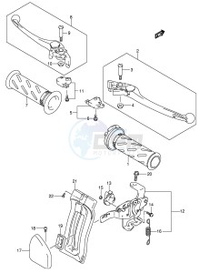 AN650 (E2) Burgman drawing HANDLE LEVER (MODEL K5)