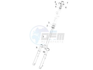 LIBERTY 50 IGET 4T 3V E4-2020 (APAC) drawing Fork/steering tube - Steering bearing unit