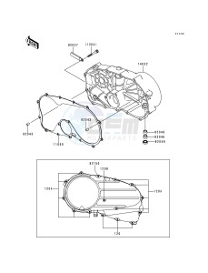 VN 800 A [VULCAN 800] (A1-A5) [VULCAN 800] drawing RIGHT ENGINE COVER-- S- -