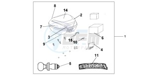 SH125S drawing TOP BOX 35 L R-311M