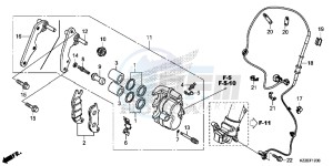 CRF250LAH CRF250LA ED drawing FRONT BRAKE CALIPER