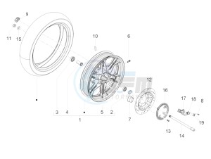 V7 II Stone ABS 750 USA-CND drawing Rear wheel II