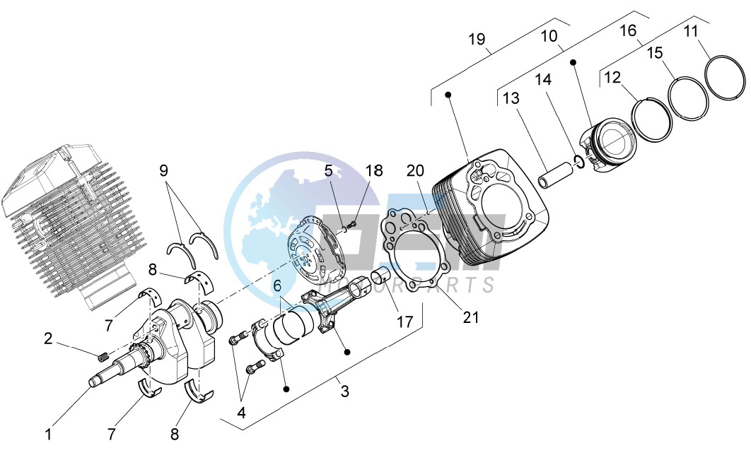 Crankshaft cpl.