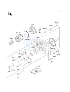 KLX 300 A [KLX300R] (A2-A6) [KLX300R] drawing OIL PUMP