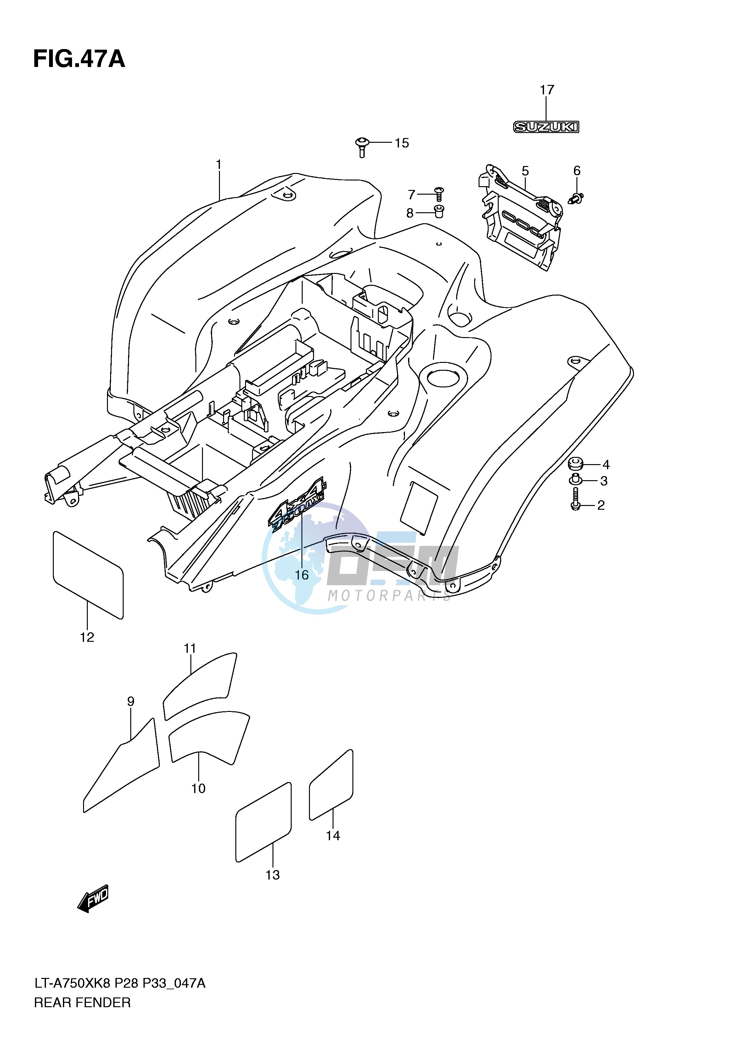 REAR FENDER (MODEL L0)