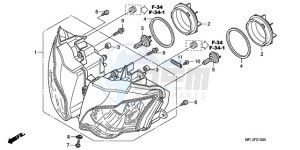 CBR1000RA9 UK - (E / ABS MKH) drawing HEADLIGHT