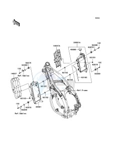 KX450F KX450D6F EU drawing Radiator