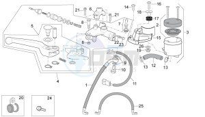 Tuono 1000 v4 R APRC ABS drawing Front master brake cilinder