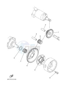 XT250 XT250F SEROW (1YBE) drawing STARTER CLUTCH