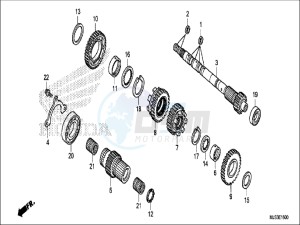 NC750JH Europe Direct - (ED) drawing TRANSMISSION (MAINSHAFT)