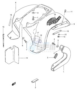 LT50 (P1) drawing REAR FENDER (MODEL X Y)