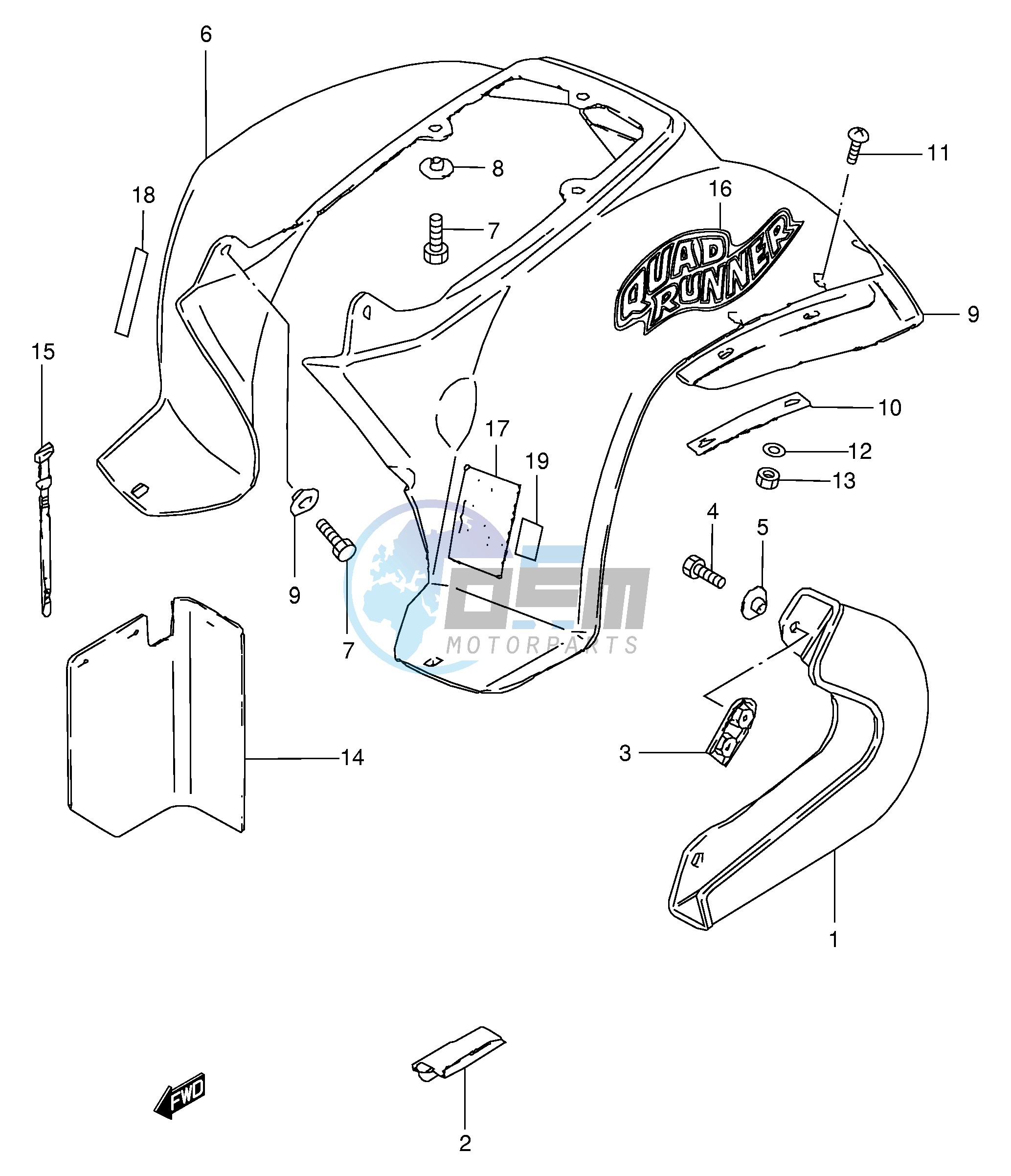 REAR FENDER (MODEL X Y)