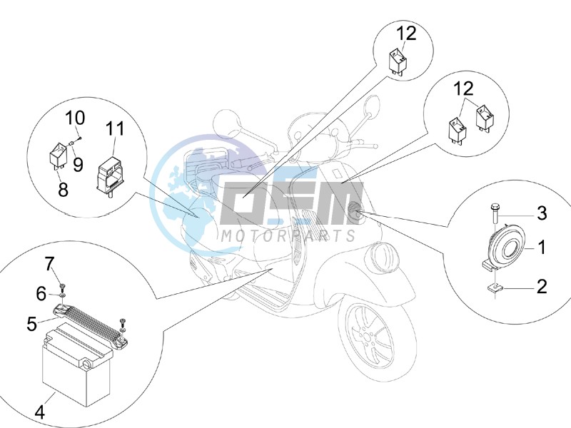 Remote control switches - Battery - Horn