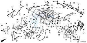 TRX500FPAD TRX500FPA ED drawing REAR FENDER