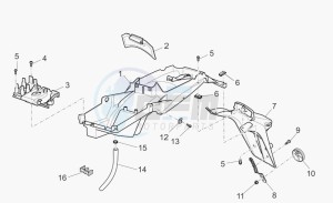 Breva V 850 IE IE drawing Rear body - mudguard