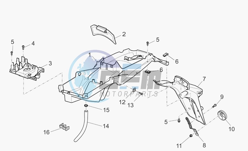 Rear body - mudguard