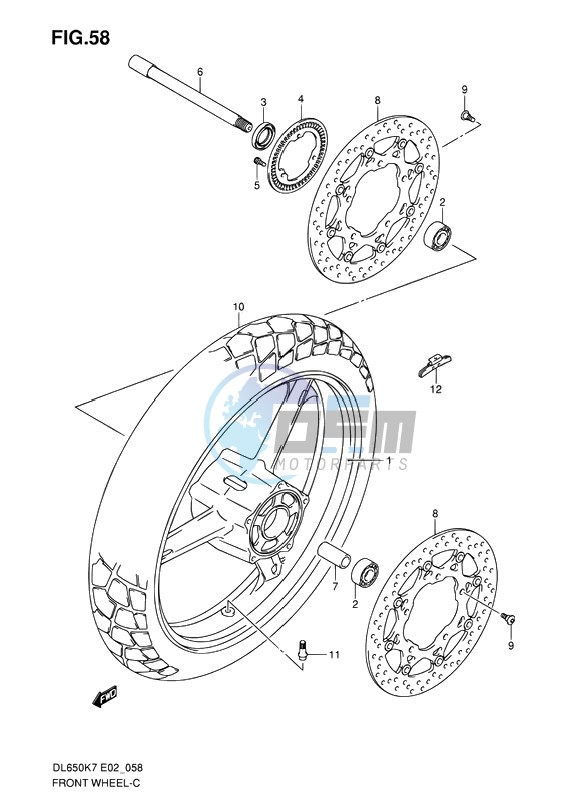 FRONT WHEEL (ABS)