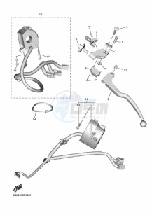 YZF600W YZF-R6 (BN6U) drawing HANDLE SWITCH & LEVER