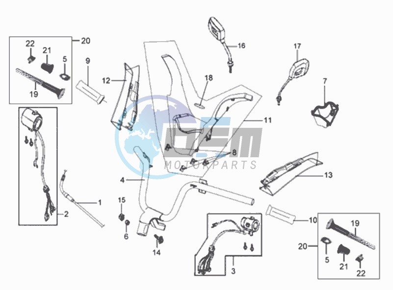 HANDLEBAR / MIRRORS / COWLING