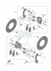 YXF850E YX85FPAP (BARP) drawing REAR BRAKE CALIPER