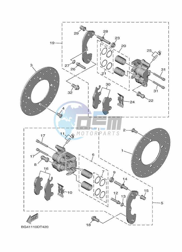 REAR BRAKE CALIPER